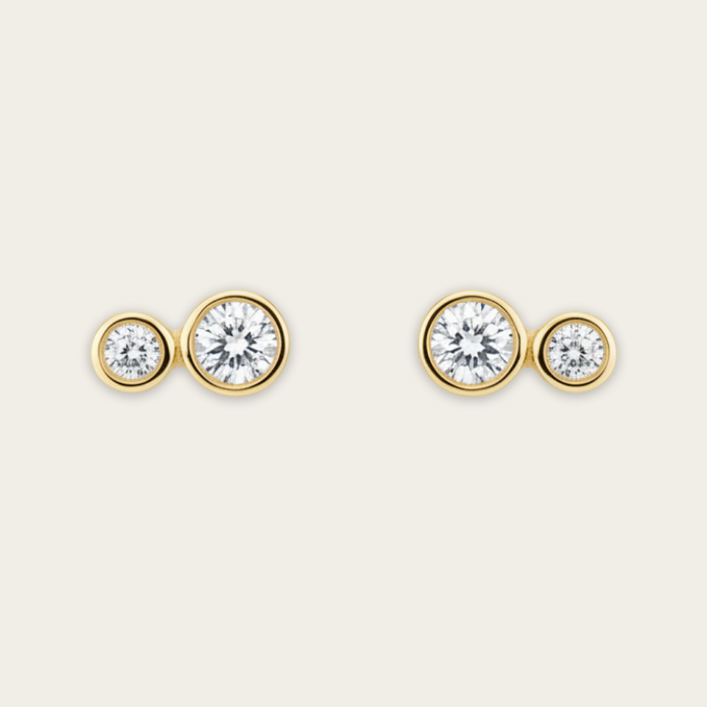 Lab-Grown Diamond Cluster Studs