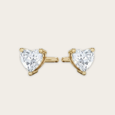 Lab-Grown Diamond Heart Stud Earrings