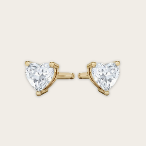 Lab-Grown Diamond Heart Stud Earrings