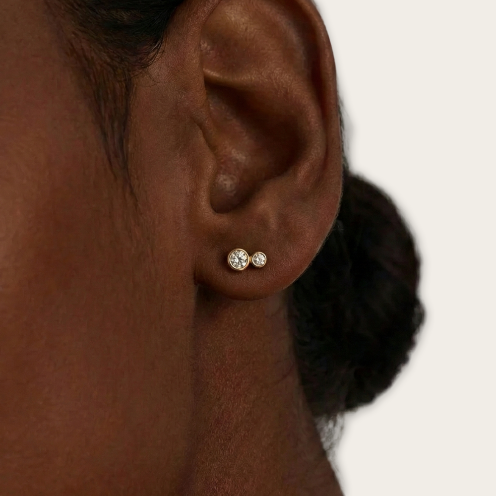 Lab-Grown Diamond Cluster Studs