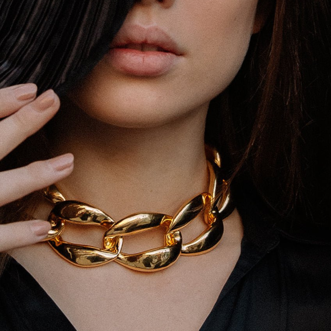 Amazon.com: Chunky Gold Necklace Set Large Big Gold Statement Choker  Sunburst Jewelry Set Jewelry Charm Pendant Necklace for Women #3298FE835:  Clothing, Shoes & Jewelry