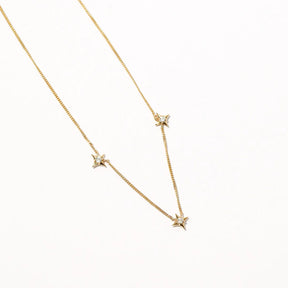 Cosmic Tri-Star Charm Necklace