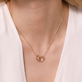 Entwined Orbit Chain Pendant Necklace