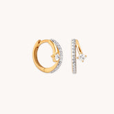 18K Gold Plated Crystal Illusion Huggies