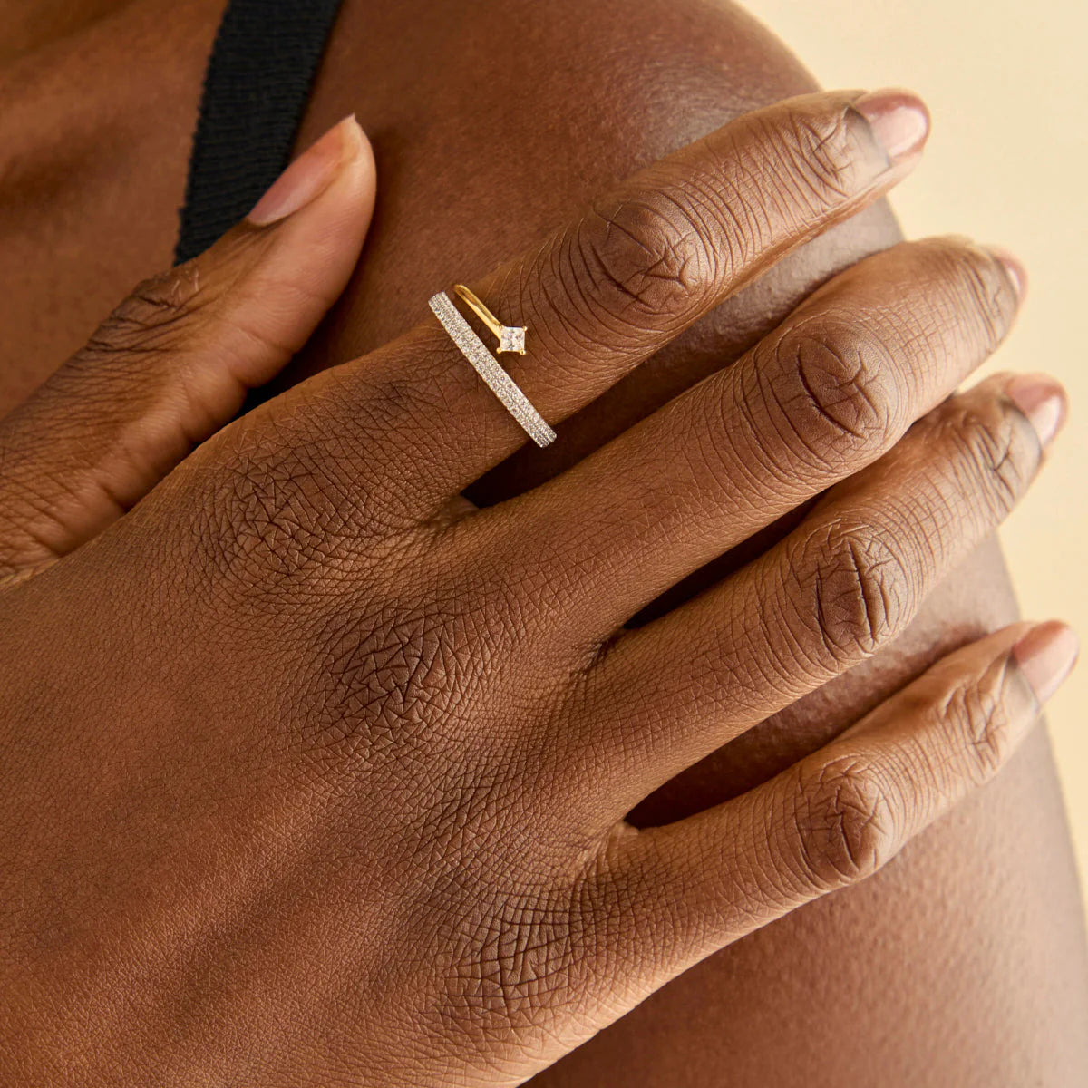 18K Gold Plated Crystal Illusion Ring