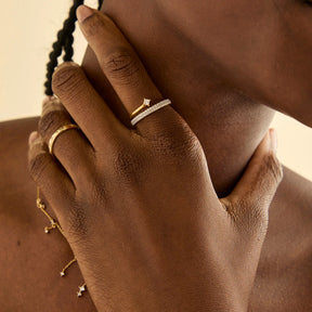 18K Gold Plated Crystal Illusion Ring