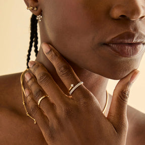18K Gold Plated Crystal Illusion Ring