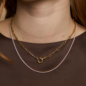 18K Gold Plated Hardware Chain Necklace