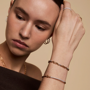 14k Gold Plated Pavé Knot Bangle