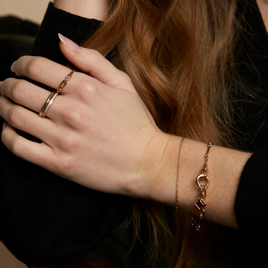 18K Gold Plated Hardware Chain Bracelet