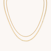 Illusion Double Chain Necklace in Gold