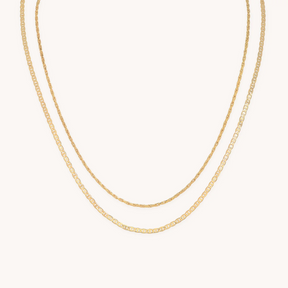 Illusion Double Chain Necklace in Gold