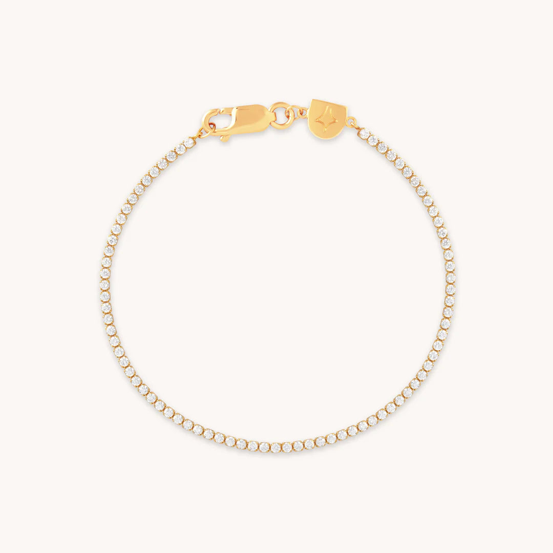 Dainty Cubic Zirconia Tennis Chain Bracelet