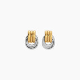 Two-Tone Baby Knot Hoop Earrings