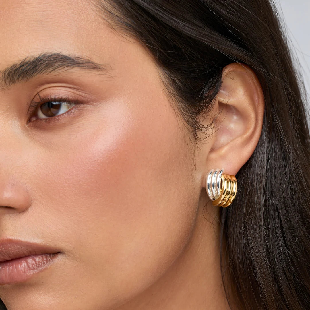 Two-Tone Statement Clove Earrings