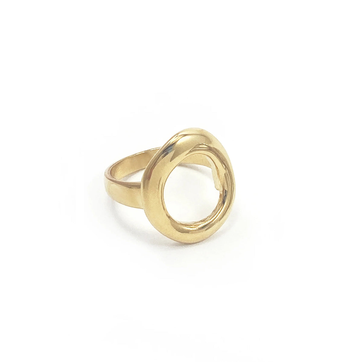 14K Gold Plated Cora Hollow Ring
