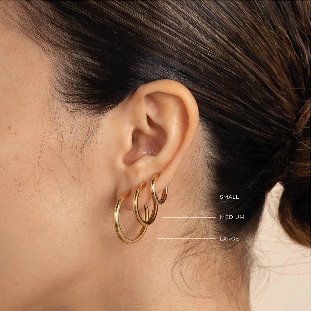 18K Gold Plated Essential Large Hoops