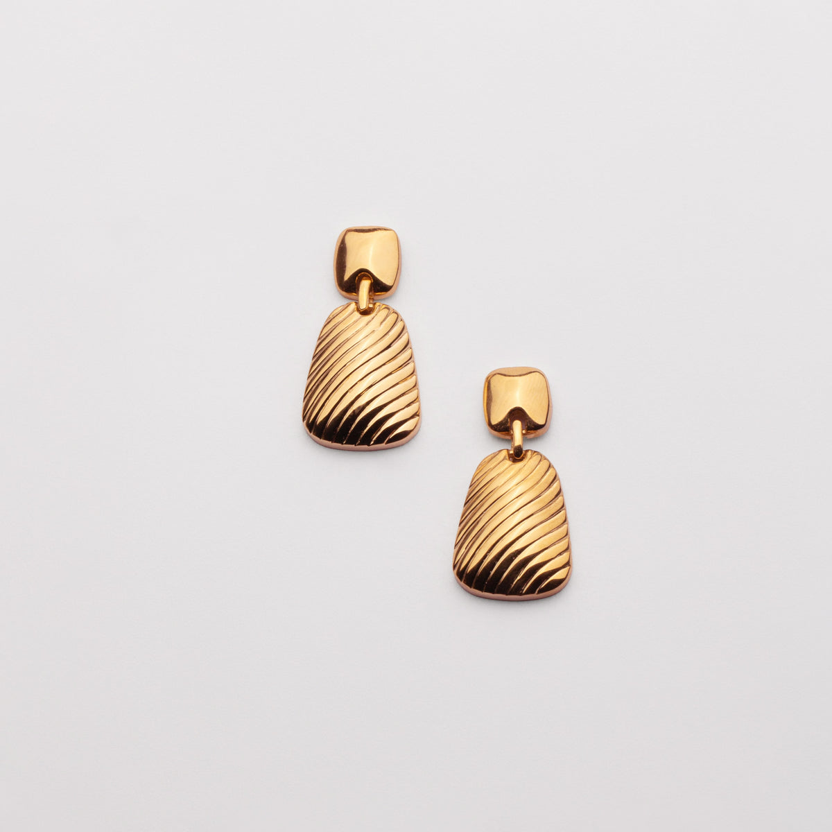 Fluid Ridged Dangler Earrings