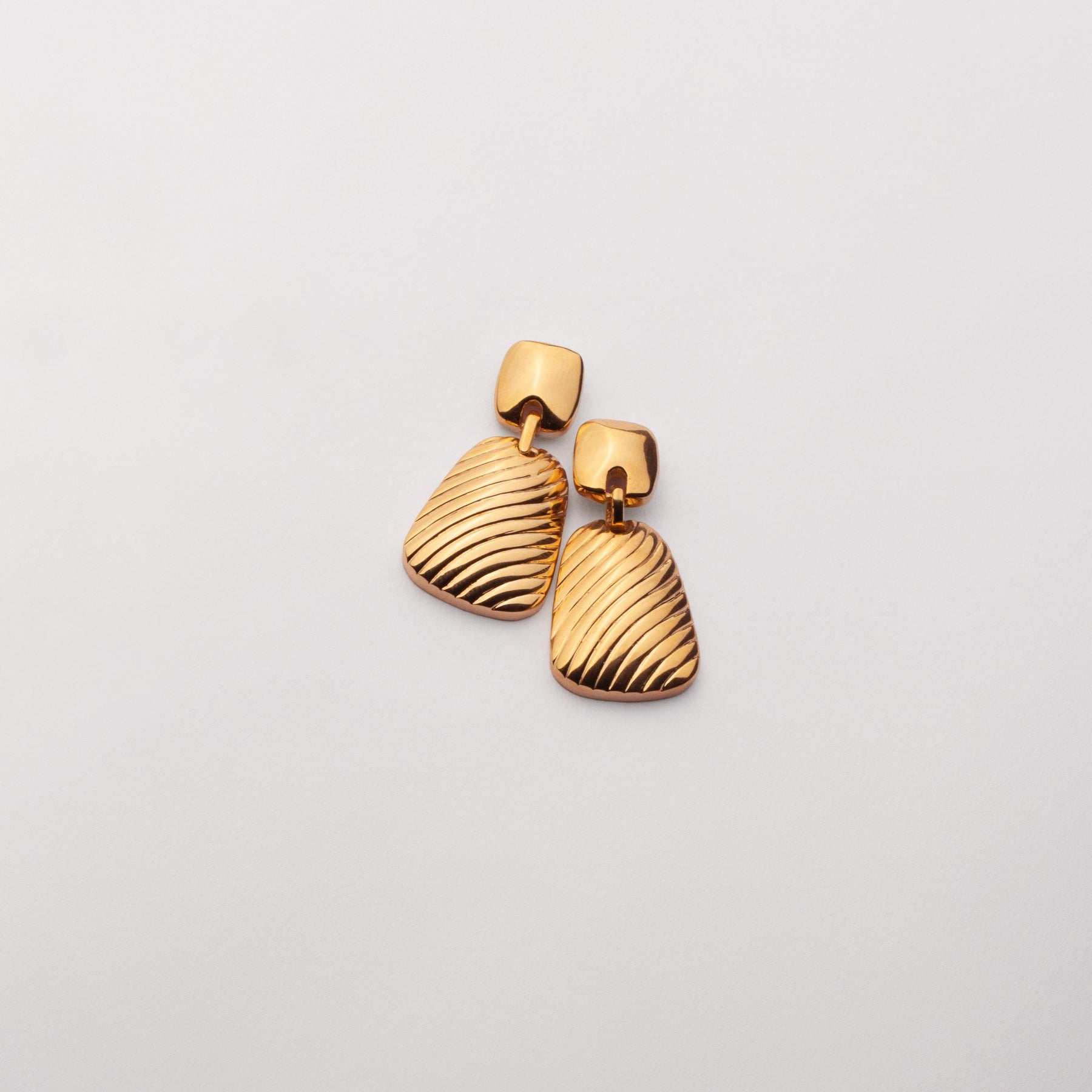 Fluid Ridged Dangler Earrings