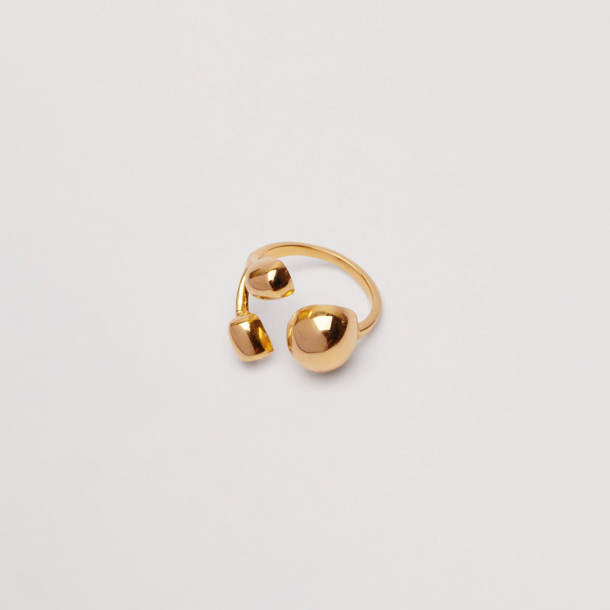 Adjustable Triple Motif Statement Ring