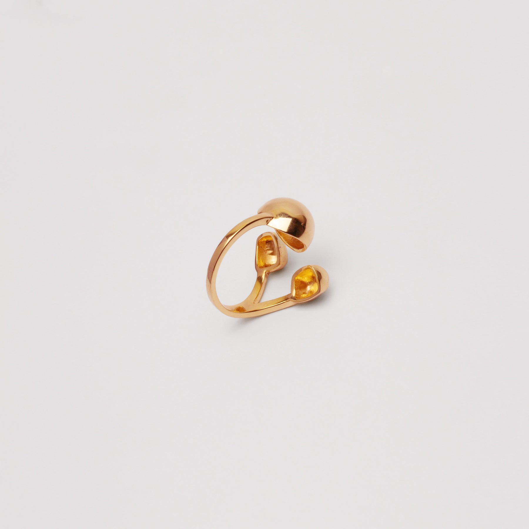 Adjustable Triple Motif Statement Ring