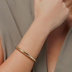 14K Gold Plated Statement Gia Bangle
