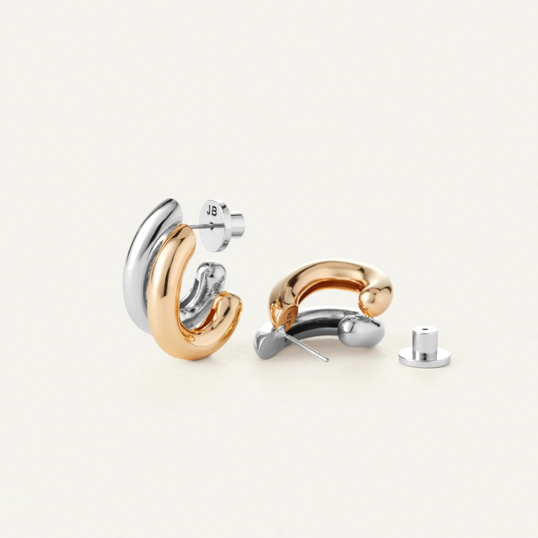 Two-Tone Florence Hoop Earrings