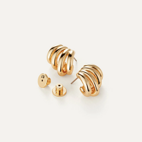 Monroe Illusion Statement Gold Hoop Earrings