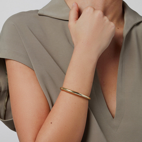 14K Gold Plated Statement Gia Bangle