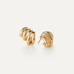 Monroe Illusion Statement Gold Hoop Earrings