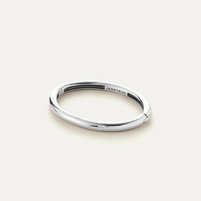 Rhodium Silver Statement Gia Bangle