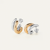 Two-Tone Florence Hoop Earrings