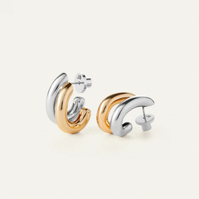 Two-Tone Florence Hoop Earrings