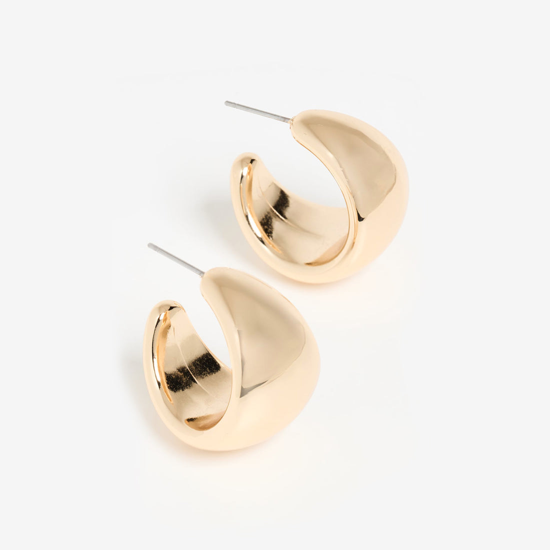 Gold Coloured Love Heart Hoop Earrings 6.5cm width