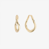 14K Gold Plated Kei Hoop Earrings