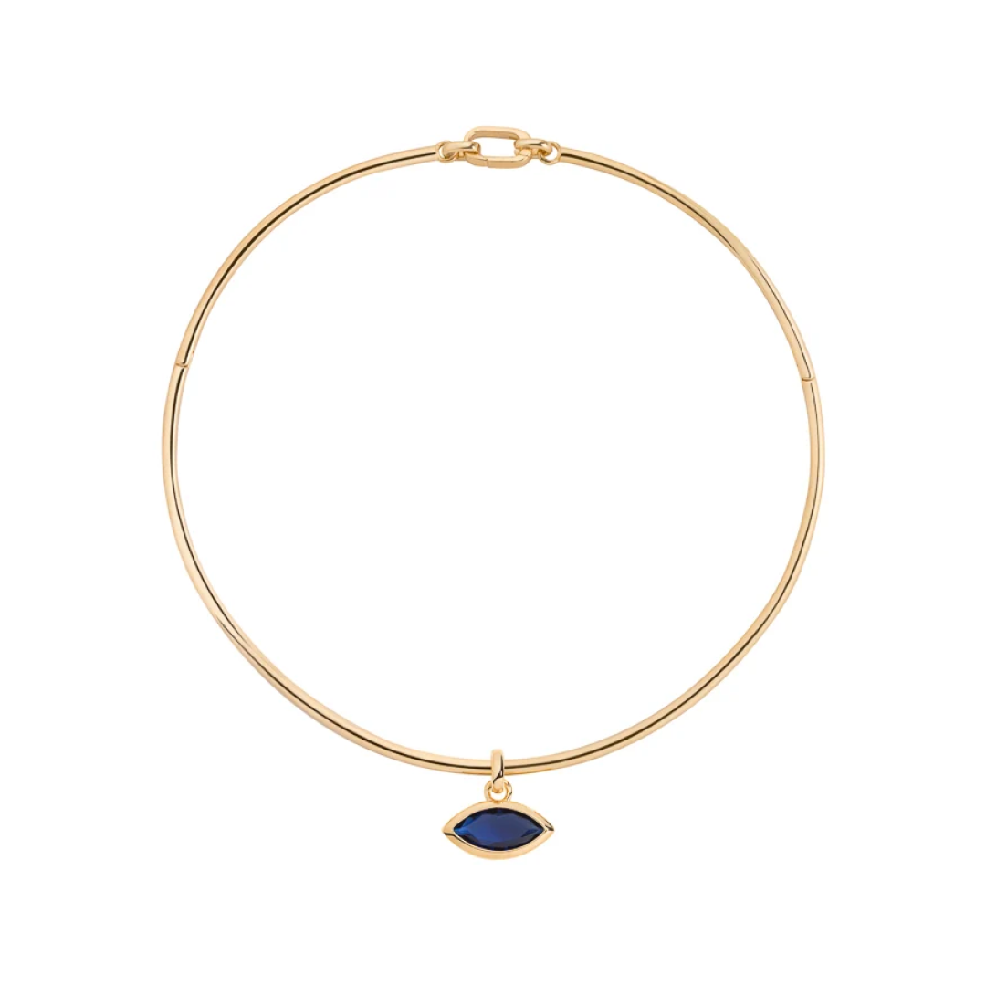 Blue Sapphire Protection Choker Necklace