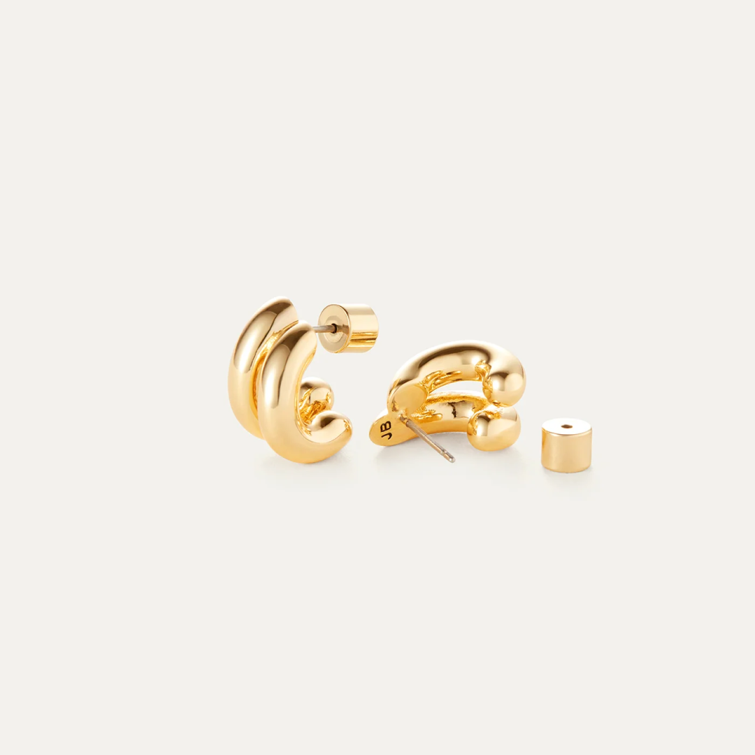 14k Gold Plated Mini Florence Hoop Earrings