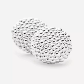 Rhodium Silver Baya Dome Studs