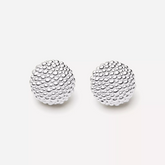 Rhodium Silver Baya Dome Studs
