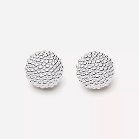 Rhodium Silver Baya Dome Studs