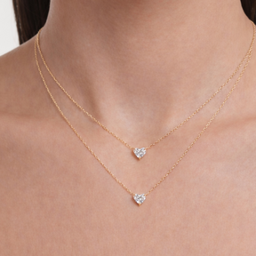 Lab-Grown Diamond Heart Pendant Necklace