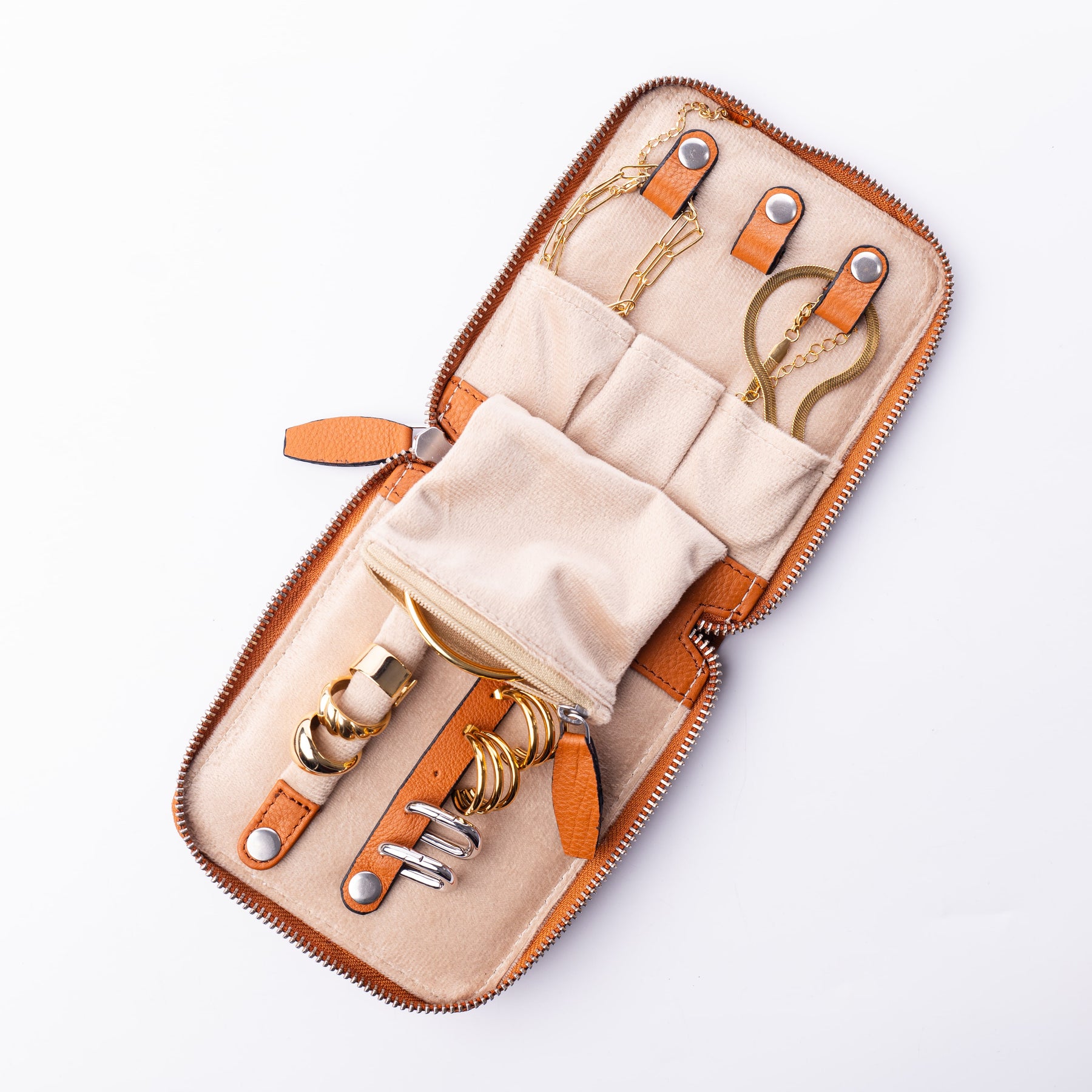 Mini On-The-Go Jewelry Case – Tan