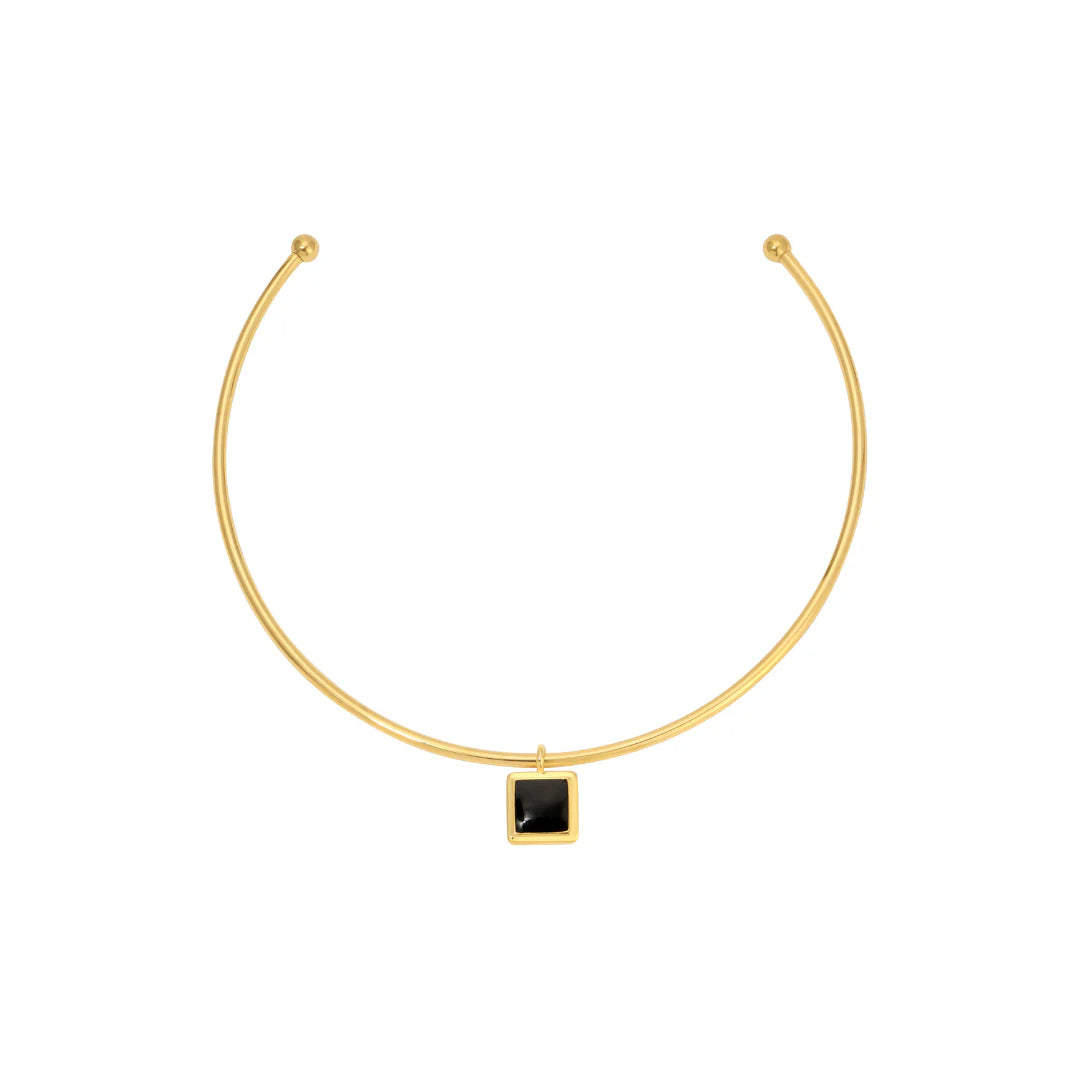 18K Gold Plated Solene Charm Choker