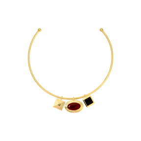 18K Gold Plated Solene Charm Choker