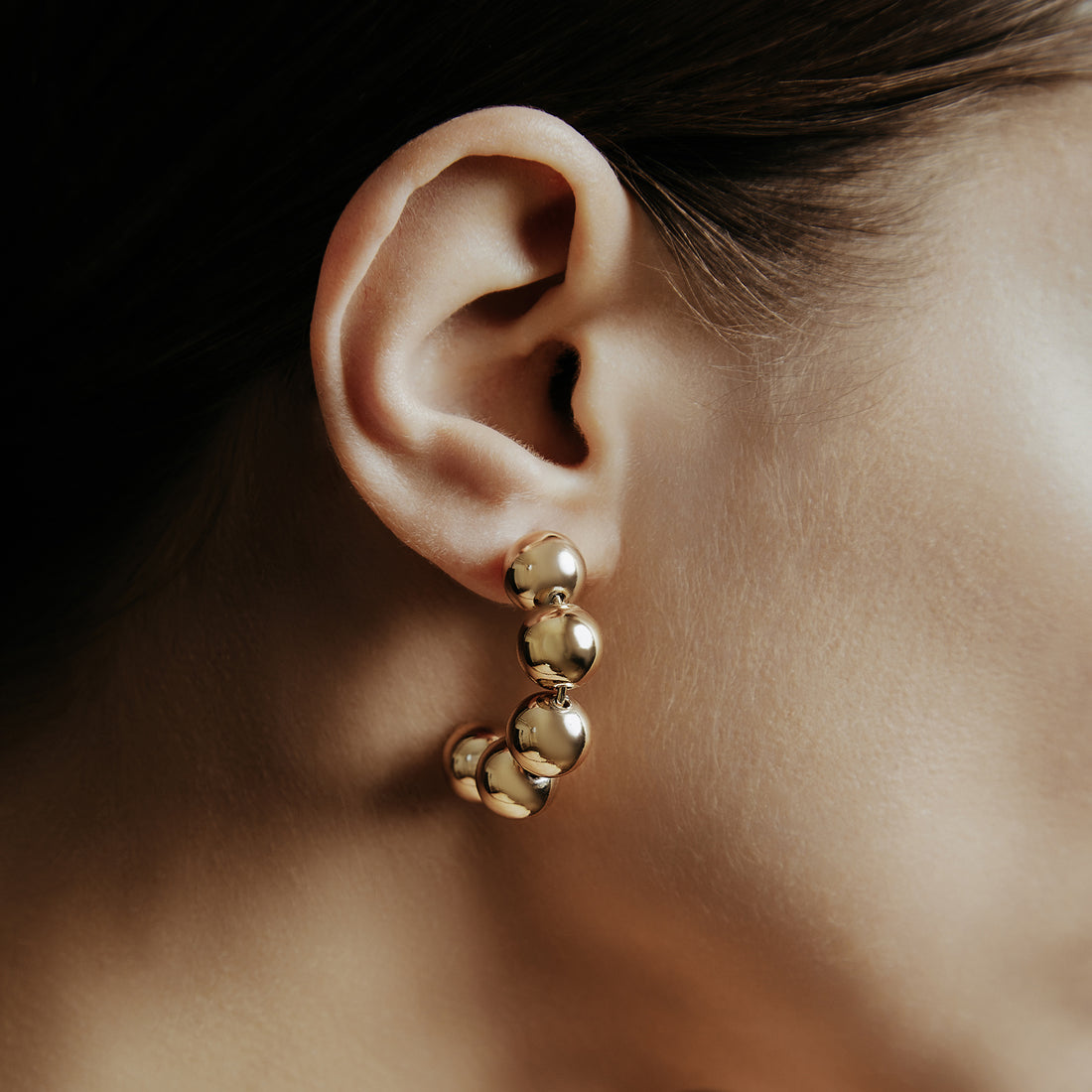 14K Gold Plated Paloma Hoop Earrings