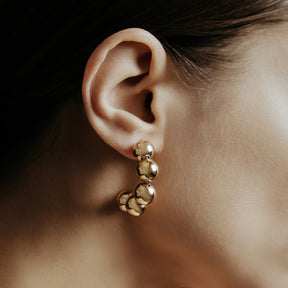 14K Gold Plated Paloma Hoop Earrings