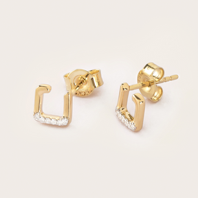 14K Yellow Gold and Lab-Grown Diamonds Stud Earrings