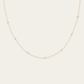 14K Gold Lab-Grown Diamond Queen's Necklace