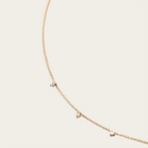 14K Gold Tri Lab-Grown Diamonds Choker Necklace