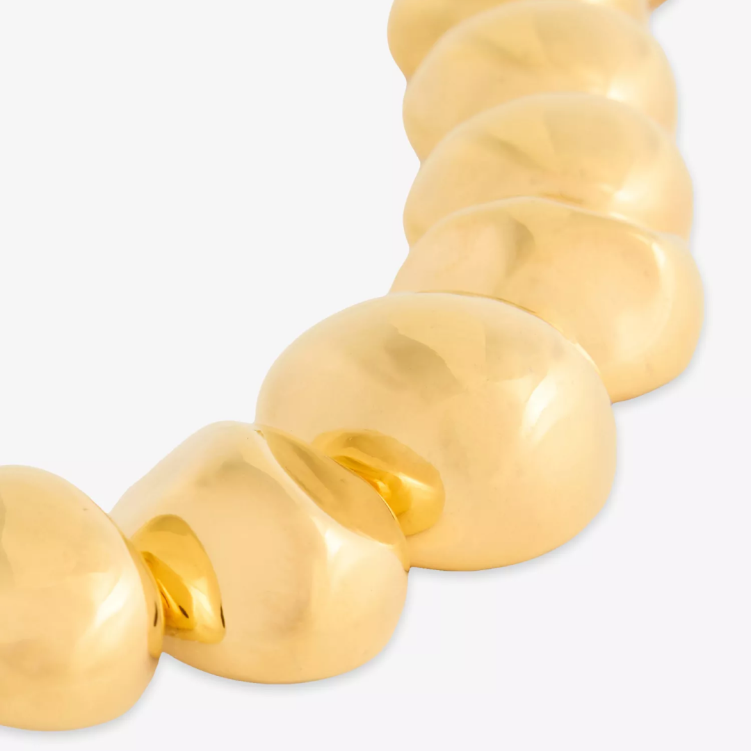 22k Gold Plated Chunky Ovo Bracelet